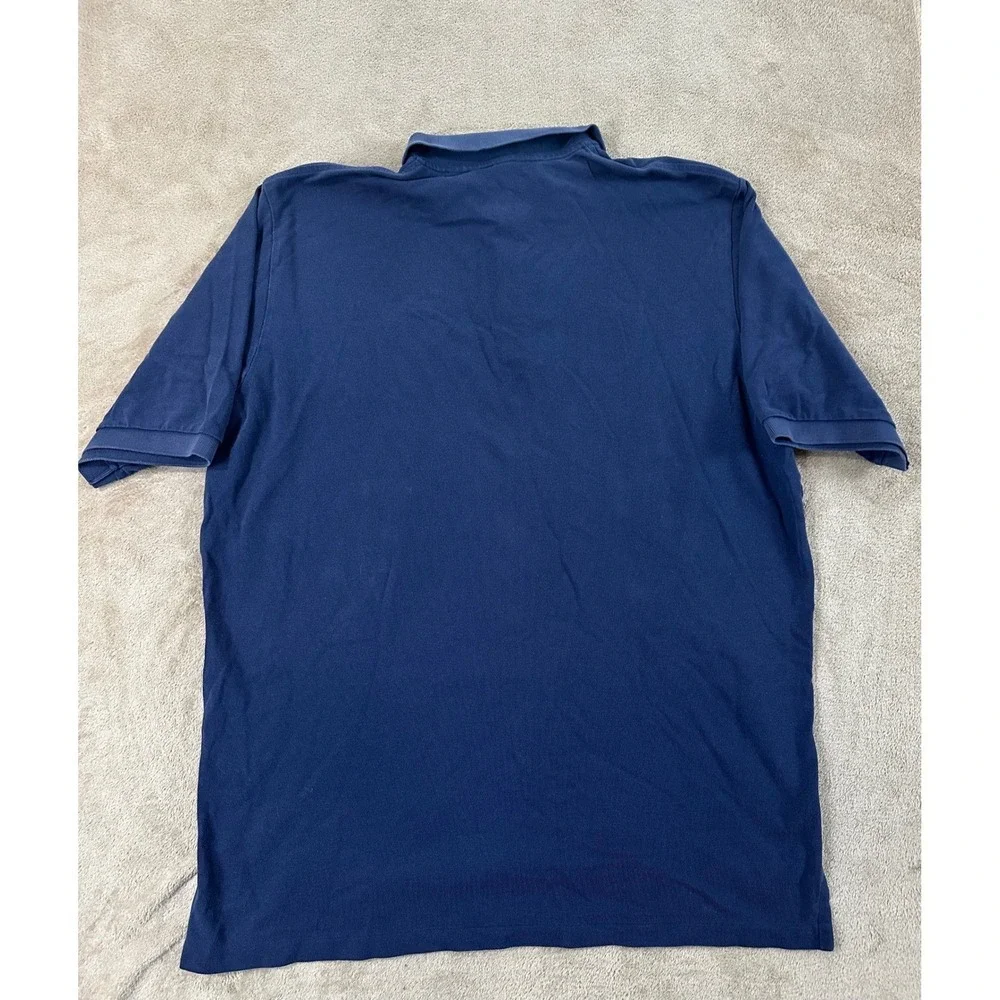 Vintage Polo Polo Golf Shirt Men Size XL Blue Short-Sleeve Crystal Down Logo S/S